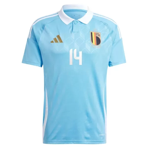 Günstige Belgien Lukebakio 14 Herrentrikot Auswärts EURO 2024 Kurzarm