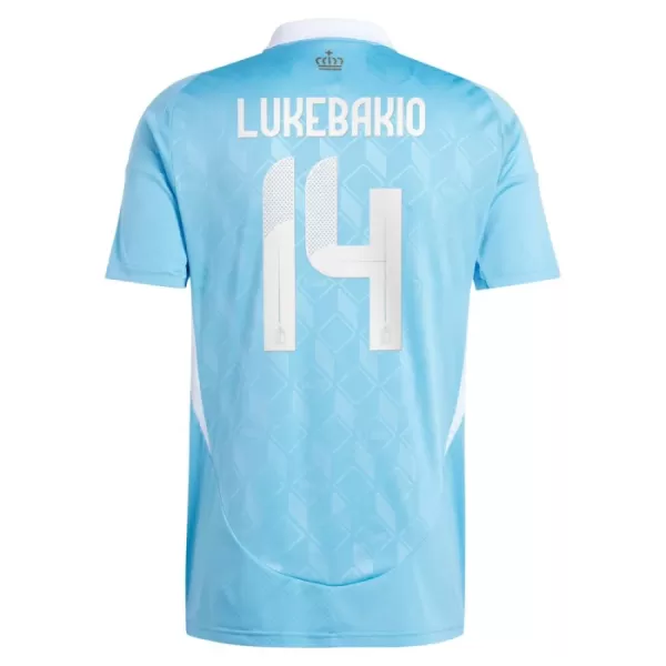 Günstige Belgien Lukebakio 14 Herrentrikot Auswärts EURO 2024 Kurzarm
