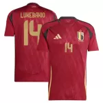 Günstige Belgien Lukebakio 14 Herrentrikot Heim EURO 2024 Kurzarm