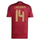 Günstige Belgien Lukebakio 14 Herrentrikot Heim EURO 2024 Kurzarm