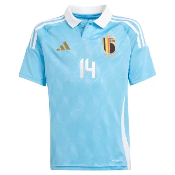 Günstige Belgien Lukebakio 14 Kindertrikot Auswärts EURO 2024 Kurzarm