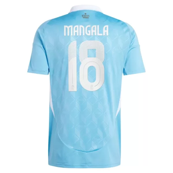 Günstige Belgien Mangala 18 Herrentrikot Auswärts EURO 2024 Kurzarm