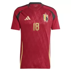 Günstige Belgien Mangala 18 Herrentrikot Heim EURO 2024 Kurzarm