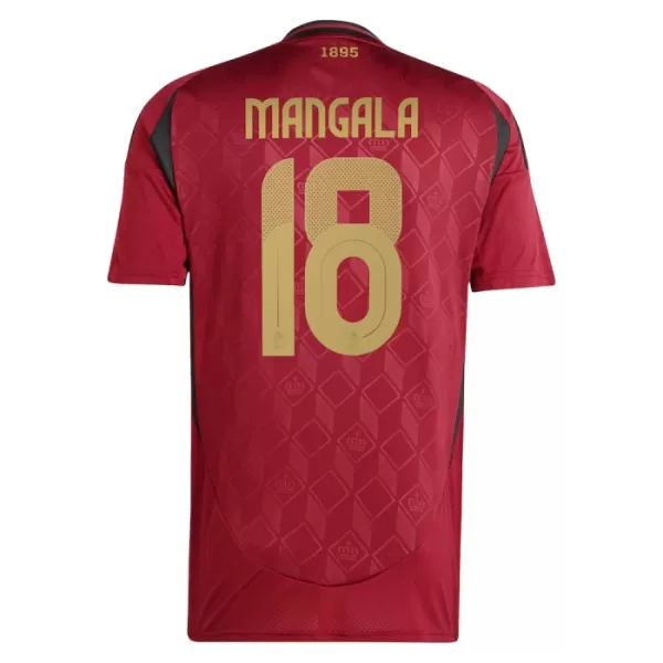 Günstige Belgien Mangala 18 Herrentrikot Heim EURO 2024 Kurzarm