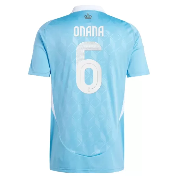 Günstige Belgien Onana 6 Herrentrikot Auswärts EURO 2024 Kurzarm