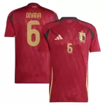 Günstige Belgien Onana 6 Herrentrikot Heim EURO 2024 Kurzarm
