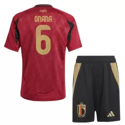 Günstige Belgien Onana 6 Kindertrikot Heim EURO 2024 Kurzarm