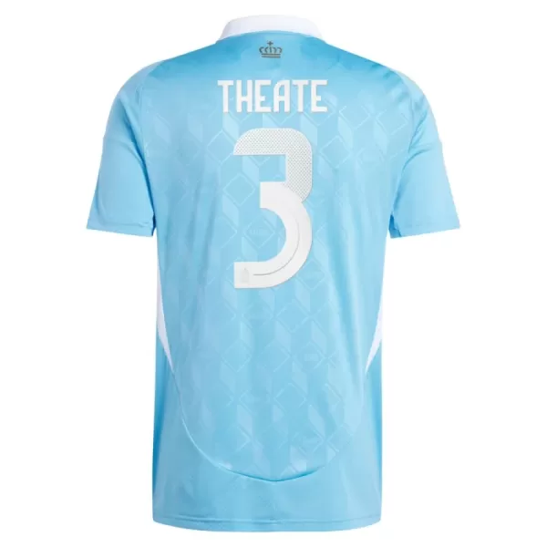 Günstige Belgien Theate 3 Herrentrikot Auswärts EURO 2024 Kurzarm