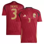 Günstige Belgien Theate 3 Herrentrikot Heim EURO 2024 Kurzarm