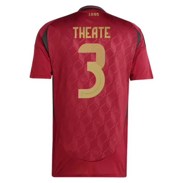 Günstige Belgien Theate 3 Herrentrikot Heim EURO 2024 Kurzarm