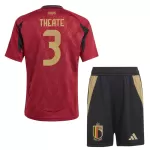 Günstige Belgien Theate 3 Kindertrikot Heim EURO 2024 Kurzarm
