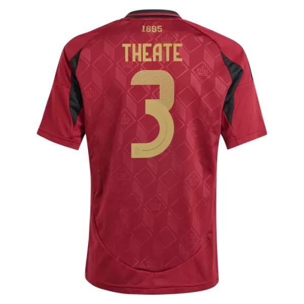 Günstige Belgien Theate 3 Kindertrikot Heim EURO 2024 Kurzarm
