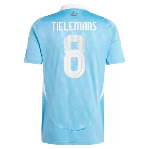 Günstige Belgien Tielemans 8 Herrentrikot Auswärts EURO 2024 Kurzarm