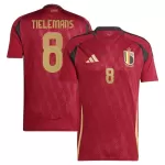 Günstige Belgien Tielemans 8 Herrentrikot Heim EURO 2024 Kurzarm