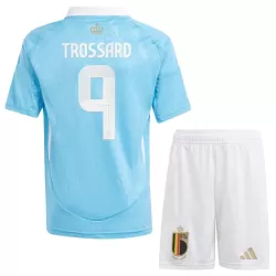 Günstige Belgien Trossard 9 Kindertrikot Auswärts EURO 2024 Kurzarm