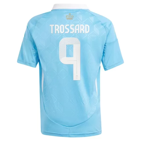 Günstige Belgien Trossard 9 Kindertrikot Auswärts EURO 2024 Kurzarm
