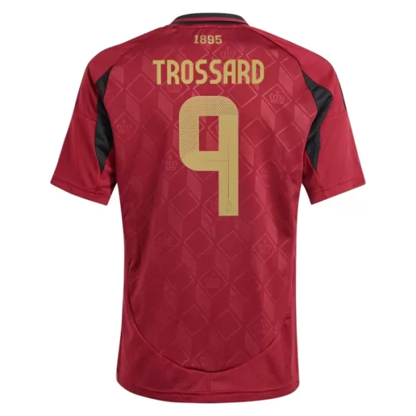 Günstige Belgien Trossard 9 Kindertrikot Heim EURO 2024 Kurzarm