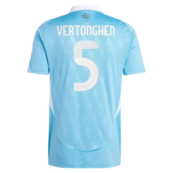 Günstige Belgien Vertonghen 5 Herrentrikot Auswärts EURO 2024 Kurzarm