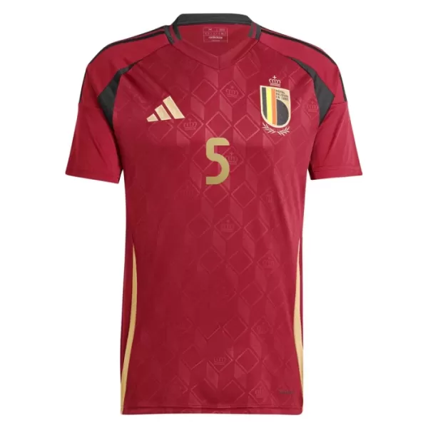 Günstige Belgien Vertonghen 5 Herrentrikot Heim EURO 2024 Kurzarm