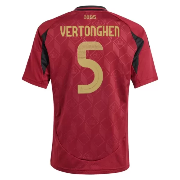 Günstige Belgien Vertonghen 5 Kindertrikot Heim EURO 2024 Kurzarm