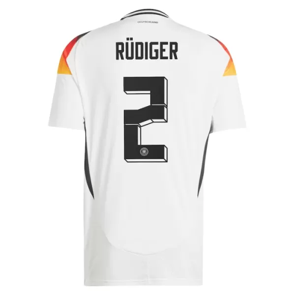 Günstige Deutschland Antonio Rudiger 2 Herrentrikot Heim EURO 2024 Kurzarm