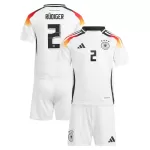 Günstige Deutschland Antonio Rudiger 2 Kindertrikot Heim EURO 2024 Kurzarm