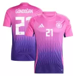 Günstige Deutschland Gundogan 21 Herrentrikot Auswärts EURO 2024 Kurzarm