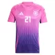 Günstige Deutschland Gundogan 21 Kindertrikot Auswärts EURO 2024 Kurzarm