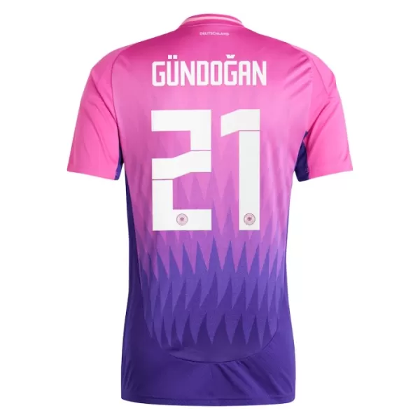 Günstige Deutschland Gundogan 21 Kindertrikot Auswärts EURO 2024 Kurzarm