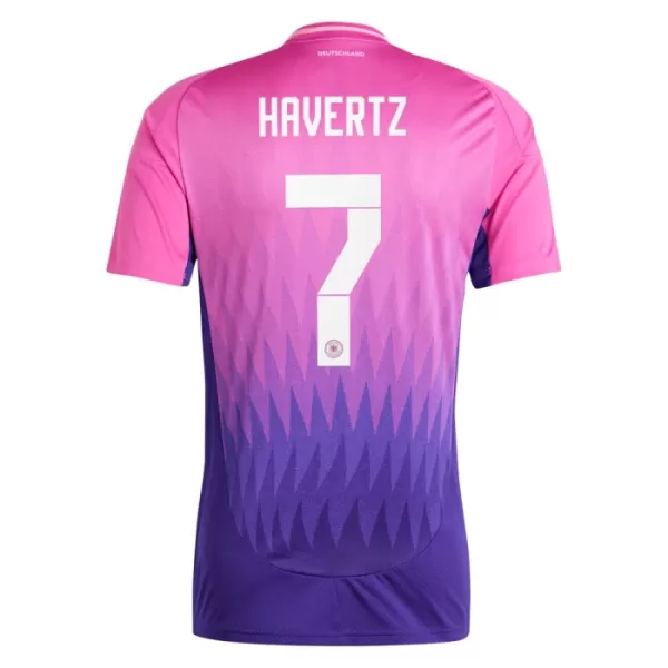 Günstige Deutschland Kai Havertz 7 Kindertrikot Auswärts EURO 2024 Kurzarm