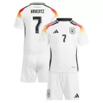 Günstige Deutschland Kai Havertz 7 Kindertrikot Heim EURO 2024 Kurzarm