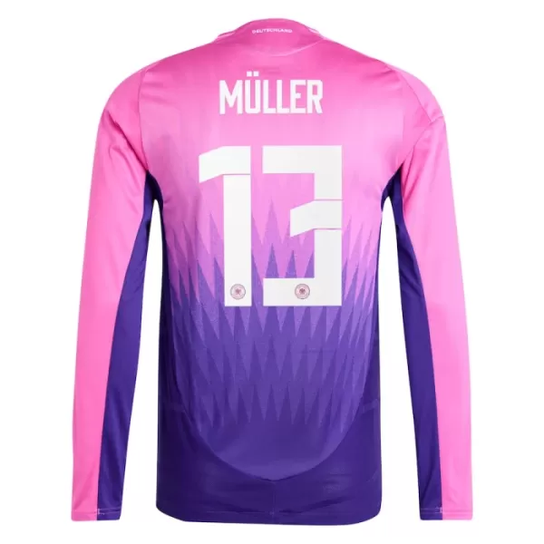Günstige Deutschland Muller 13 Herrentrikot Auswärts EURO 2024 Langarm