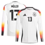 Günstige Deutschland Muller 13 Herrentrikot Heim EURO 2024 Langarm