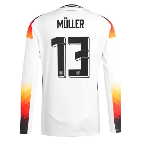 Günstige Deutschland Muller 13 Herrentrikot Heim EURO 2024 Langarm