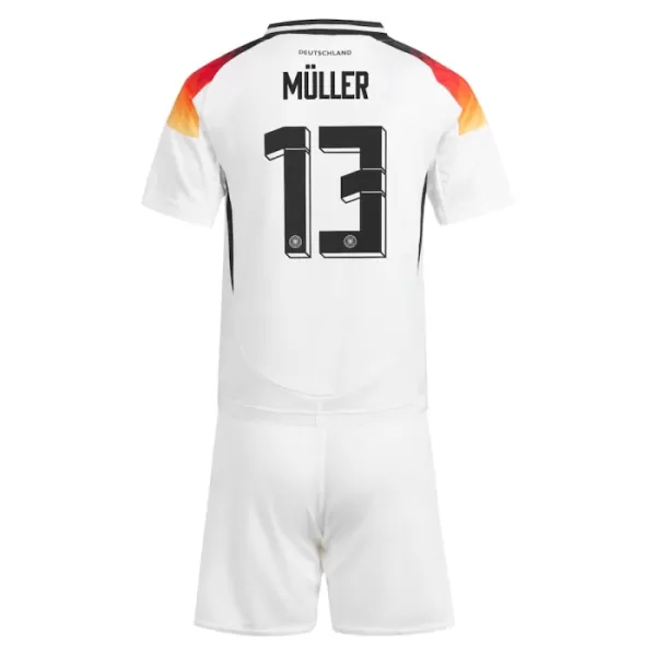 Günstige Deutschland Muller 13 Kindertrikot Heim EURO 2024 Kurzarm