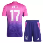 Günstige Deutschland Wirtz 17 Kindertrikot Auswärts EURO 2024 Kurzarm