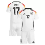 Günstige Deutschland Wirtz 17 Kindertrikot Heim EURO 2024 Kurzarm