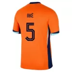 Günstige Niederlande Ake 5 Herrentrikot Heim EURO 2024 Kurzarm