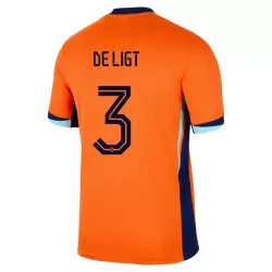 Günstige Niederlande De Ligt 3 Kindertrikot Heim EURO 2024 Kurzarm
