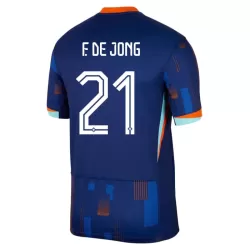 Günstige Niederlande Frenkie de Jong 21 Kindertrikot Auswärts EURO 2024 Kurzarm