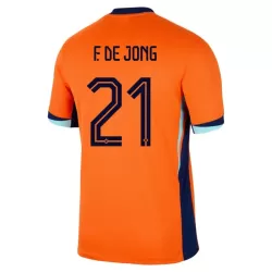 Günstige Niederlande Frenkie de Jong 21 Kindertrikot Heim EURO 2024 Kurzarm