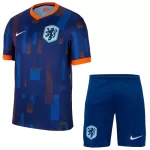 Günstige Niederlande Kindertrikot Auswärts EURO 2024 Kurzarm