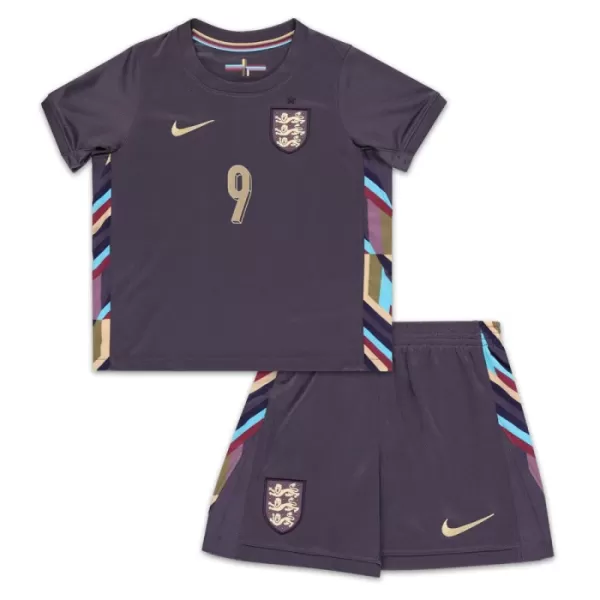Günstige England Kane 9 Kindertrikot Auswärts EURO 2024 Kurzarm