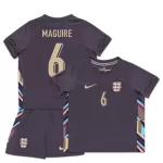 Günstige England Maguire 6 Kindertrikot Auswärts EURO 2024 Kurzarm