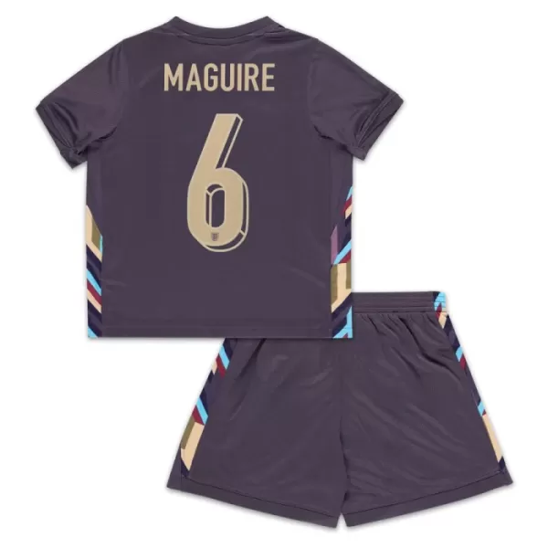 Günstige England Maguire 6 Kindertrikot Auswärts EURO 2024 Kurzarm