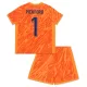 Günstige England Pickford 1 Torwart Kindertrikot EURO 2024 Kurzarm Orange