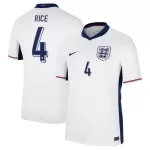 Günstige England Rice 4 Herrentrikot Heim EURO 2024 Kurzarm