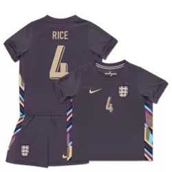 Günstige England Rice 4 Kindertrikot Auswärts EURO 2024 Kurzarm