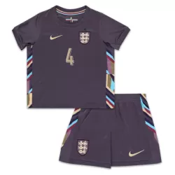Günstige England Rice 4 Kindertrikot Auswärts EURO 2024 Kurzarm