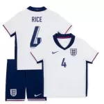 Günstige England Rice 4 Kindertrikot Heim EURO 2024 Kurzarm